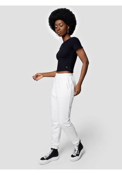 Loose Fit Kadın Eşofman Altı Beyaz