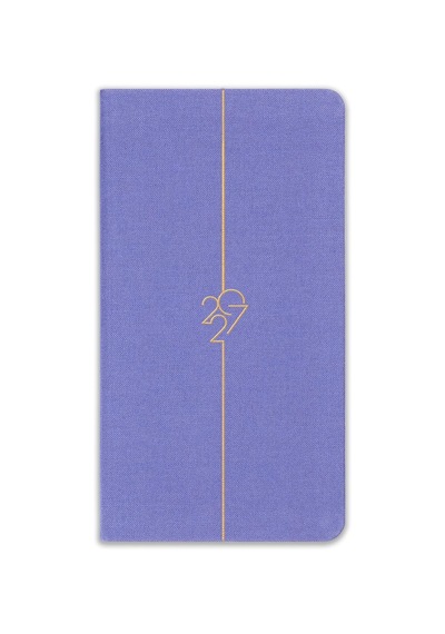 Tr 2027 Yılı Haftalık Keten 9x17 Cm Cep Ajandası 12 Aylık Lila Genel