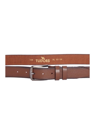 Tudors Erkek %100 Hakiki Deri 3,5 Cm Klasik Taba Renk Kemer-28287