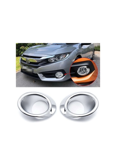 Honda Civic Uyumlu 2016 Sonrası Sis Lambası Kaplama Krom Parça