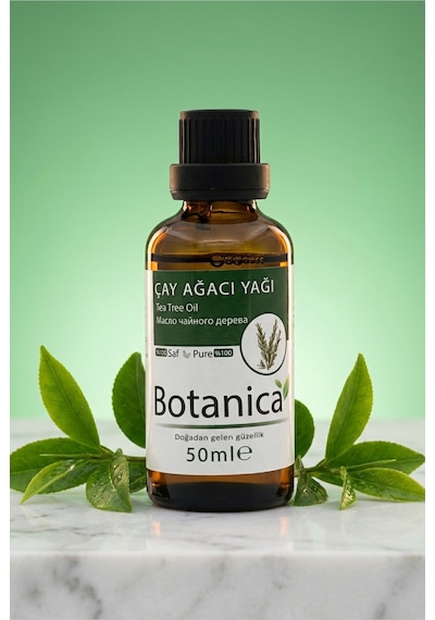 Botanica %100 Saf Çay Ağacı Yağı Saç Derisi Bakımı Kepek Önleyici Doğal Arındırıcı Uçucu Bitkisel 50 Ml 50 ML