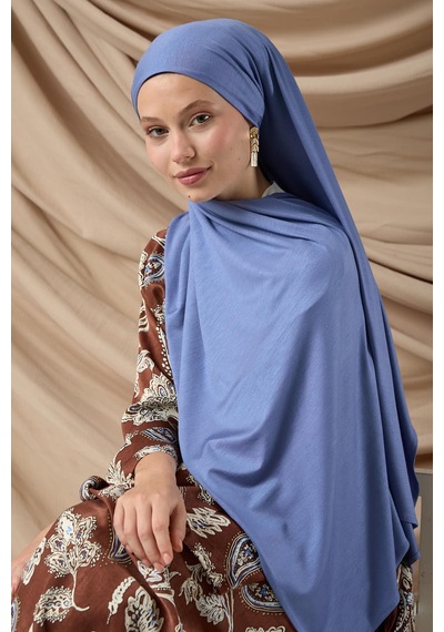 Silk Home Premium Penye Şal 65002-42 Kot Mavi Çok Renkli