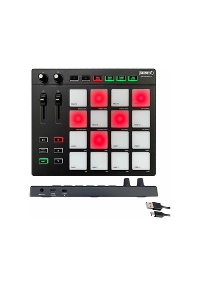 Ayrex Pad Controller-16 Stüdyo Midi Pad Controller 48 Adet Pad Bankası