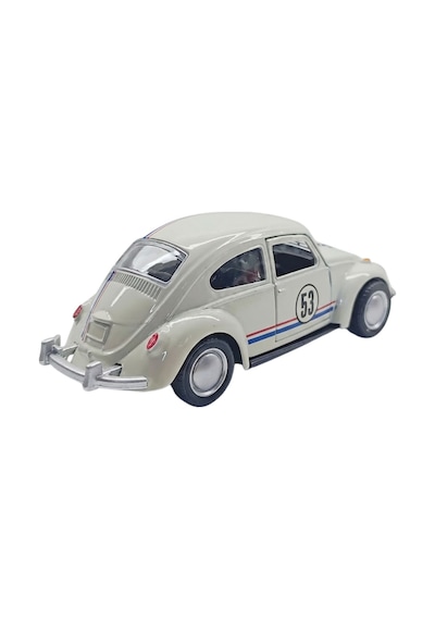 1:36 Ölçek Metal Vosvos Çek Bırak Araba Kapıları Açılan Oyuncak 1947 Volkswagen Beetle - Beyaz