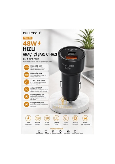 Kalemhanefulltech 48w Araç Şarjı