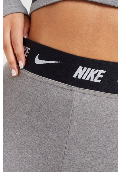 Nike Sportswear Club High Rise Full Length Kadın Yüksek Bel Pamuk Polyester Tayt Gri Kahverengi