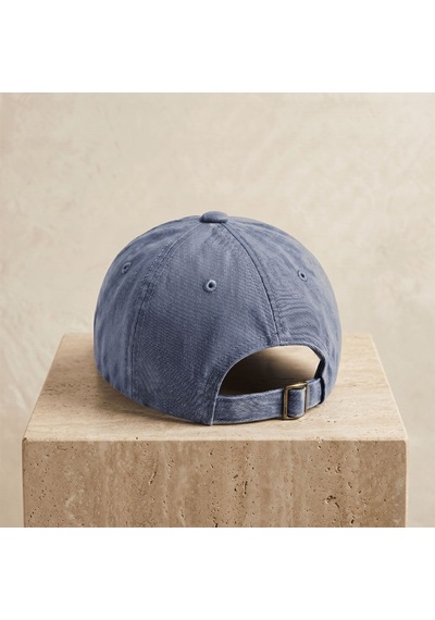 Bk Gift Kişiye Özel Harf Nakışlı Vintage Lacivert Beyzbol Şapkası Unisex Eskitme Kumaş Metal Tokalı