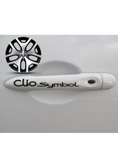 Clio Symbol Kapı Kolu Sport Sticker Yapıştırma 8 Adet
