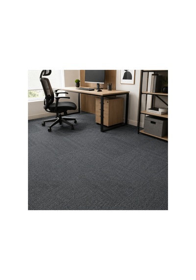 Karo Halı Modüler Yer Halısı Ev Ofis Oda Salon Koridor Antre Zemin Kaplama 50x50 Cm Gri