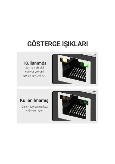 Veggieg V-S201 2 Port Rj45 Gigabit Ethernet Çoklayıcı Splitter Adaptör