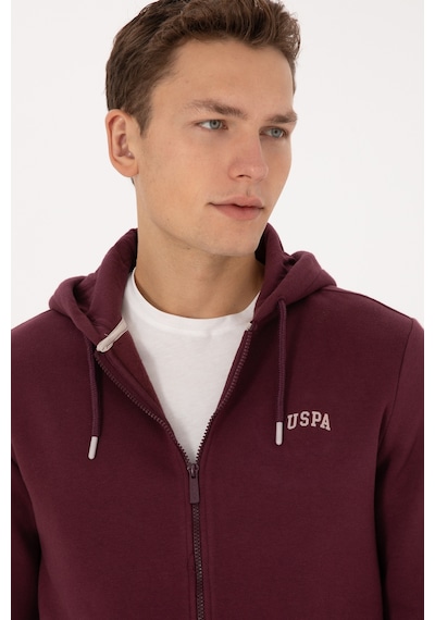 U.S. Polo Assn. Erkek Regular Fit Koyu Bordo Şardonlu Örme Hırka 50313755-VR177