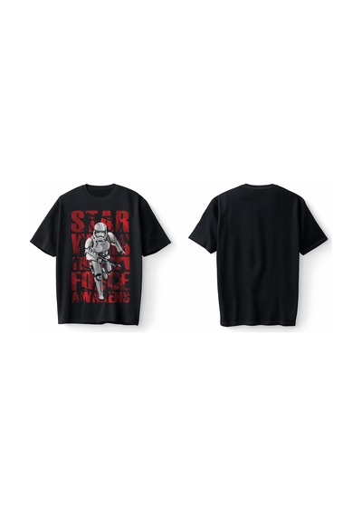 Bumeta Yıldız Savaşları Clone Wars Darth Vader Oversize Unisex Tişört T-shirt Siyah