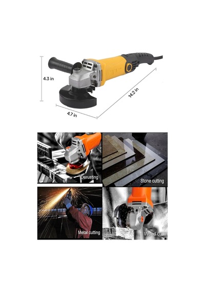Germany Bakır Sargılı 580 W 115 Mm Devir Ayarlı Spiral Avuç Içi Kesme Ve Taşlama Makinası