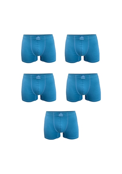 Malabadi Erkek Mavi 5 Li Pamuk Elastan Boxer 5m074 Mavi