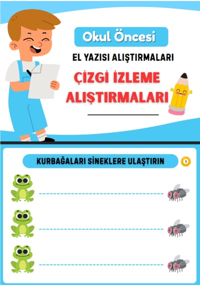 Okul Öncesi Çizgi Alıştırmaları Yaz-sil Kitabı