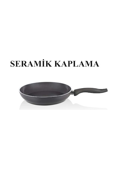 Falez Seramik Tava 22 Cm Füme Renk Tek Kulplu Füme