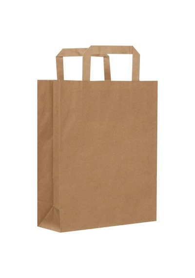 Packanya 22 x 27 x 10 - 25 Adet Düz Saplı Kraft Çanta