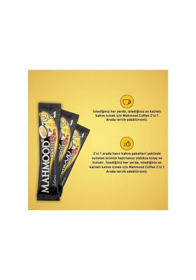 Mahmood Coffee 2 Si 1 Arada Hazır Kahve 48 Adet X 10 Gr Diğer