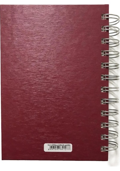 2023 Spiralli 12x17 Günlük Ajanda Bordo