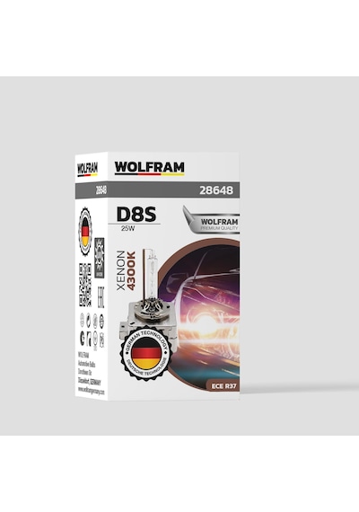 D8s Xenon Ampul Standart Işık Ultraviolet 12v 25w - Wolfram 28648