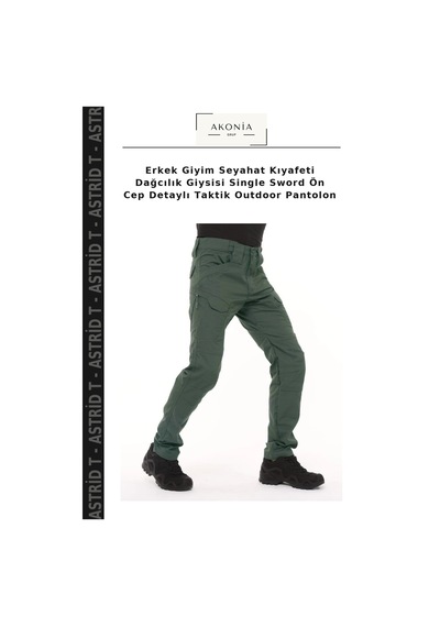 Astrid T Erkek Giyim Seyahat Kıyafeti Dağcılık Giysisi Single Sword Ön Cep Detaylı Taktik Outdoor Pantolon Çok Renkli