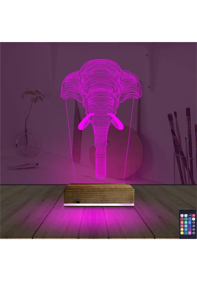 Luvivia Fil 3d Lamba - Masa Gece Lambası V2 Şeffaf