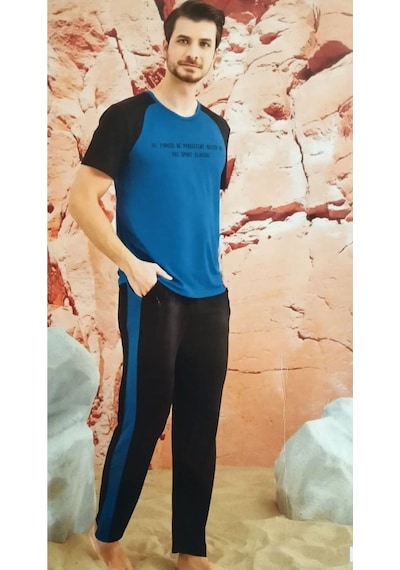 Arcan | Erkek Kısa Kol Pijama Takımı %100 Pamuk (532089898)