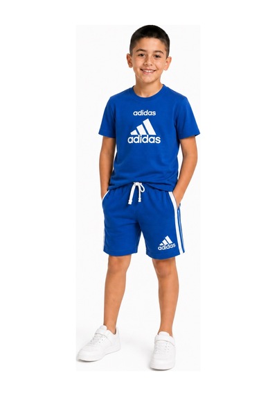 Eray Alp Kids Erkek Çocuk Mavi Tişört Şort Takımı Yazlık Günlük Model