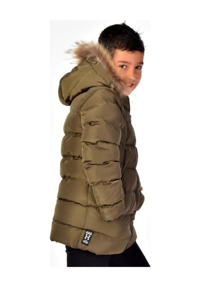 Benitto Kids Natürel Kürklü Erkek Çocuk Mont 51248-haki Haki