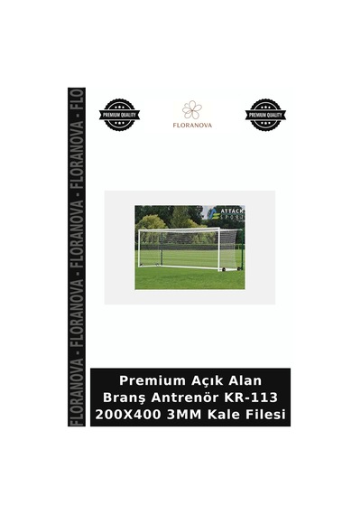 Premium Açık Alan Branş Antrenör Kr-113 200x400 3mm Kale Filesi
