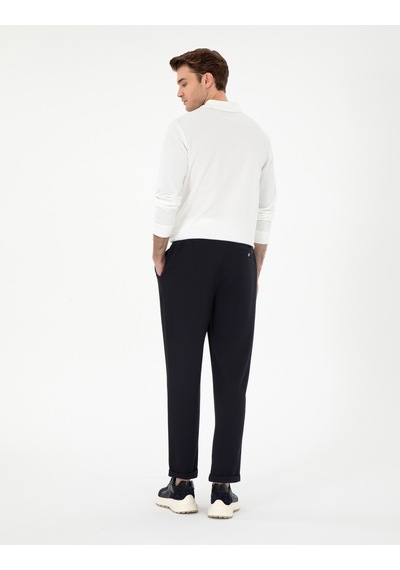 Pierre Cardin Lacivert Slim Fit Nervürlü Duble Paça Eşofman Altı 50290666-vr033
