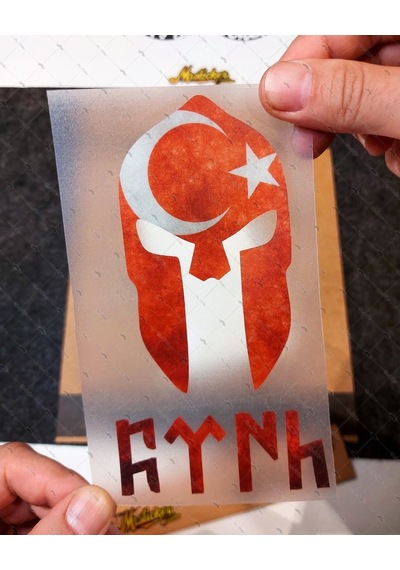 Bay Etiket Rfhlm67 Reflektif Savas Migfer Sticker Gokturkce Turk