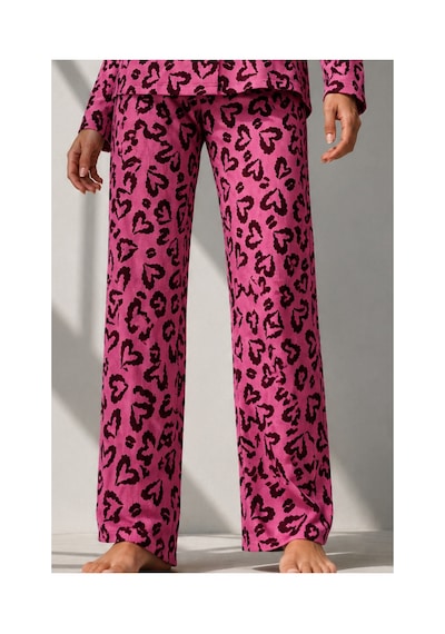 Fit Women Kadın Uzun Kol Pamuklu Lila Pijama Takımı