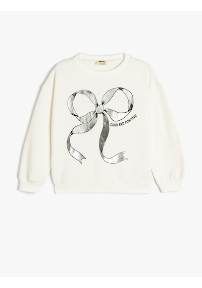 Koton Fiyonk Baskılı Uzun Kollu Bisiklet Yaka Oversize Sweatshirt Ekru 5skg10195ak Ekru Koton Fiyonk Baskılı Uzun Kollu Bisiklet Yaka Oversize Sweatshirt Ekru 5skg10195ak Ekru