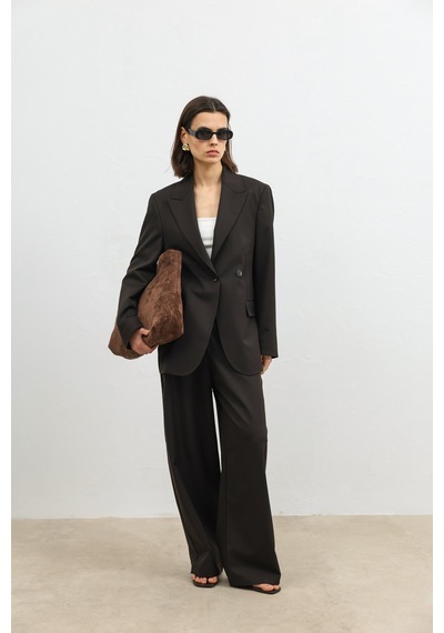 Antioch Kruvaze Kadın Blazer Kahve