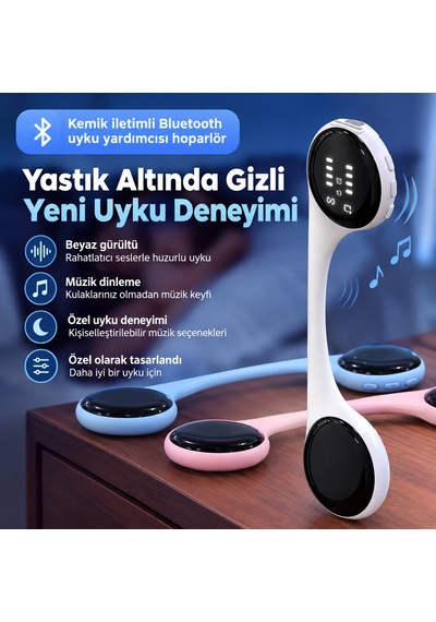 Bluetooth Uyumlu Uyku Yardımcısı Hoparlör Yastık Altı Gizli Ses Deneyimi, Müzik Ve Rahatlatıcı Ses Cihazı