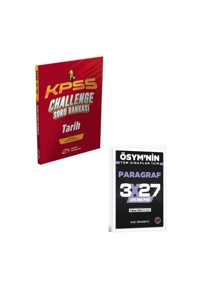 Murat 2027 Kpss Tarih Challenge Soru Bankası+ Evp Akademi Paragraf