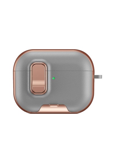 Apple Airpods Pro 3 3.nesil Rova Deri Kılıf - Rose Gold
