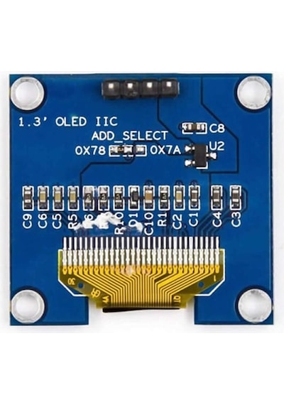 1.3 Inch Iıc Mavi Oled Lcd Modül I2c Seri 1.3 Ssh1106 Dc 3.3v 5v 128x64 Pixel Grafik