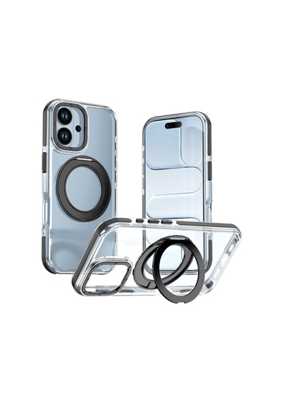 Teleplus Apple Uyumlu iPhone 17 Kılıf Smatch 360 Dönerli Tpu Magsafe Kapak