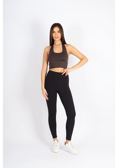 Soft&Basic Boyundan Bağlamalı Bordo Bluz Antrasit