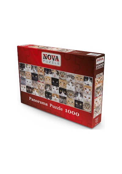 Nova Puzzle 1000 Parça Sevimli Kediler Kolajı Panorama Puzzle