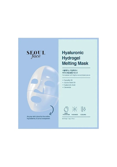 Dermal Korea Seoul Face Hiyalüronik Hidrojel Şeffaflaşan Eriyen Maske 34 Gr