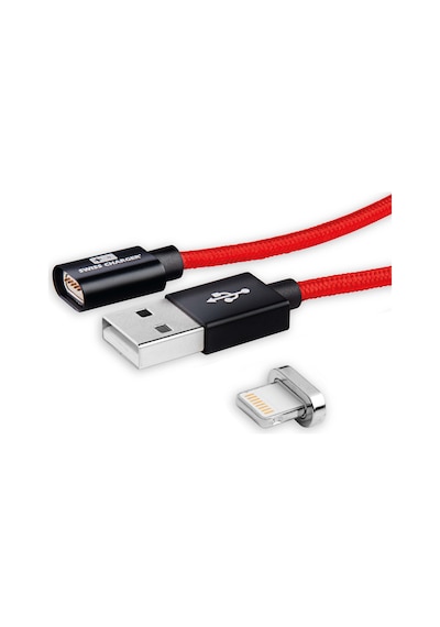 Swiss Charger Apple Uyumlu iOS Lightning Manyetik Uçlu Şarj ve Data Kablosu