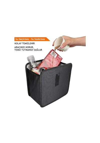 Araç Çöp Kutusu, Oto Cöp Kovası, Atık Torbası, Su Geçirmez Kumaş Organizatör, Araba Çöp Torbası, Katlanabilir, Çok Amaçlı Seyahat Çantası 6998