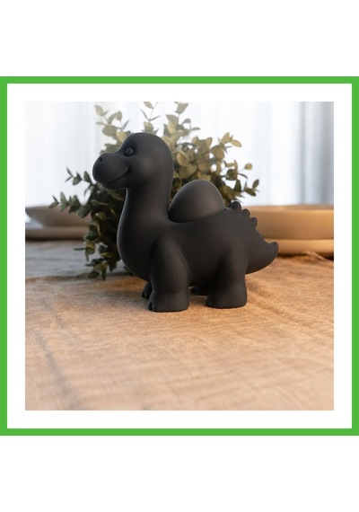 Vaveni 3d Baskı Dinozor Yumurtalık - Sevimli Eggosaurus Yumurta Tutucu-siyah Arz