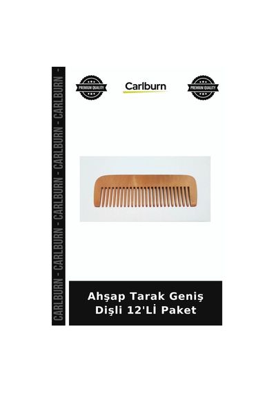 Ahşap Tarak Geniş Dişli 12'li Paket Kozmetik Sac Estetiği Ev Düzeni