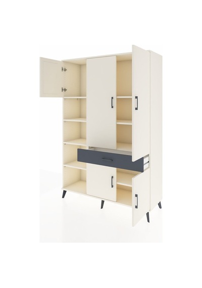 Hyperion Dolap 8 Raflı Tek Çekmeceli 5 Kapaklı 132x44x195 Aytaşı-aytaşı/antrasit Aytası/antrasıt Hyperion Dolap 8 Raflı Tek Çekmeceli 5 Kapaklı 132x44x195 Aytaşı-aytaşı/antrasit Aytası/antrasıt
