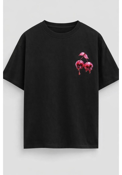 Yolo Street Kuru Kafa Kiraz Baskılı Oversize Beyaz Tişört %100 Pamuk Unisex Streetwear Sırt Baskı Siyah Yolo Street Kuru Kafa Kiraz Baskılı Oversize Beyaz Tişört %100 Pamuk Unisex Streetwear Sırt Baskı Siyah