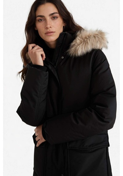 Defacto Su Geçirmez Relax Fit Kapüşonlu Parka F2880ax25wnbk27 Siyah-bk27